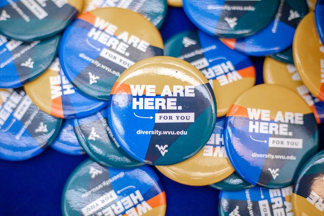 pile of we are here for you buttons